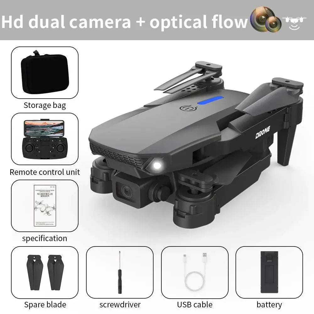 HD 4K Camera E88 Professional Wide Angle RC Drone Foldable Helicopter Aircraft with Altitude Hold