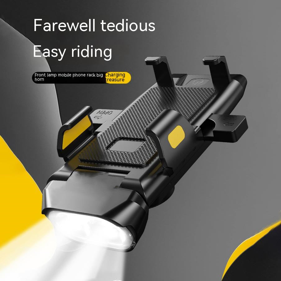 Rechargeable Bike Mount: Light, Horn & Power in One