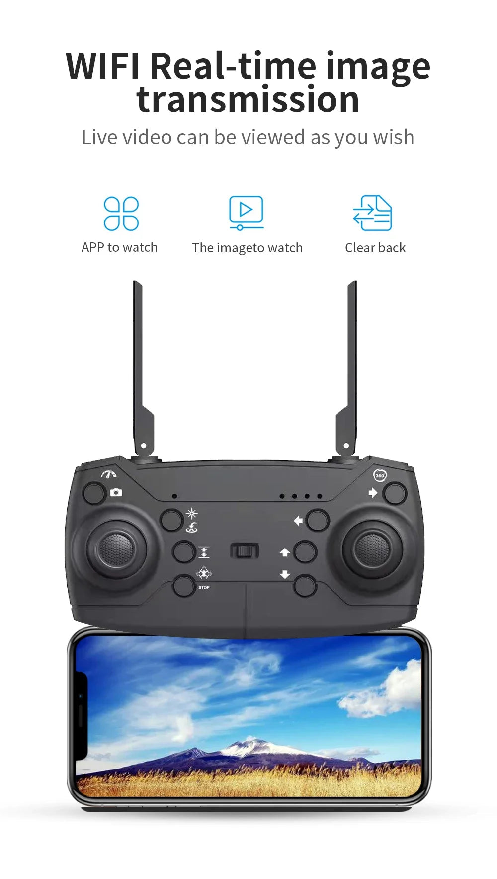 HD 4K Camera E88 Professional Wide Angle RC Drone Foldable Helicopter Aircraft with Altitude Hold