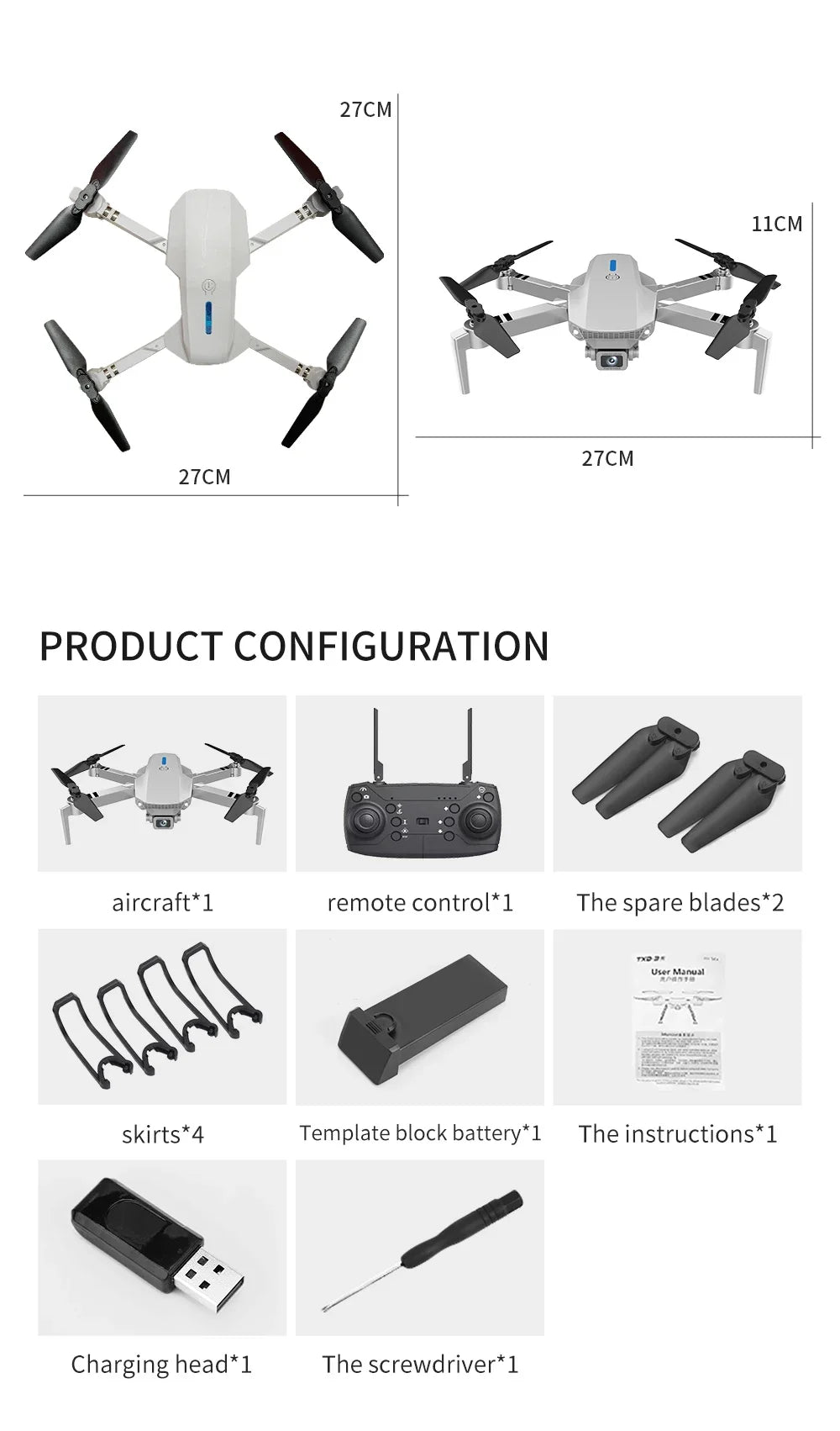 HD 4K Camera E88 Professional Wide Angle RC Drone Foldable Helicopter Aircraft with Altitude Hold