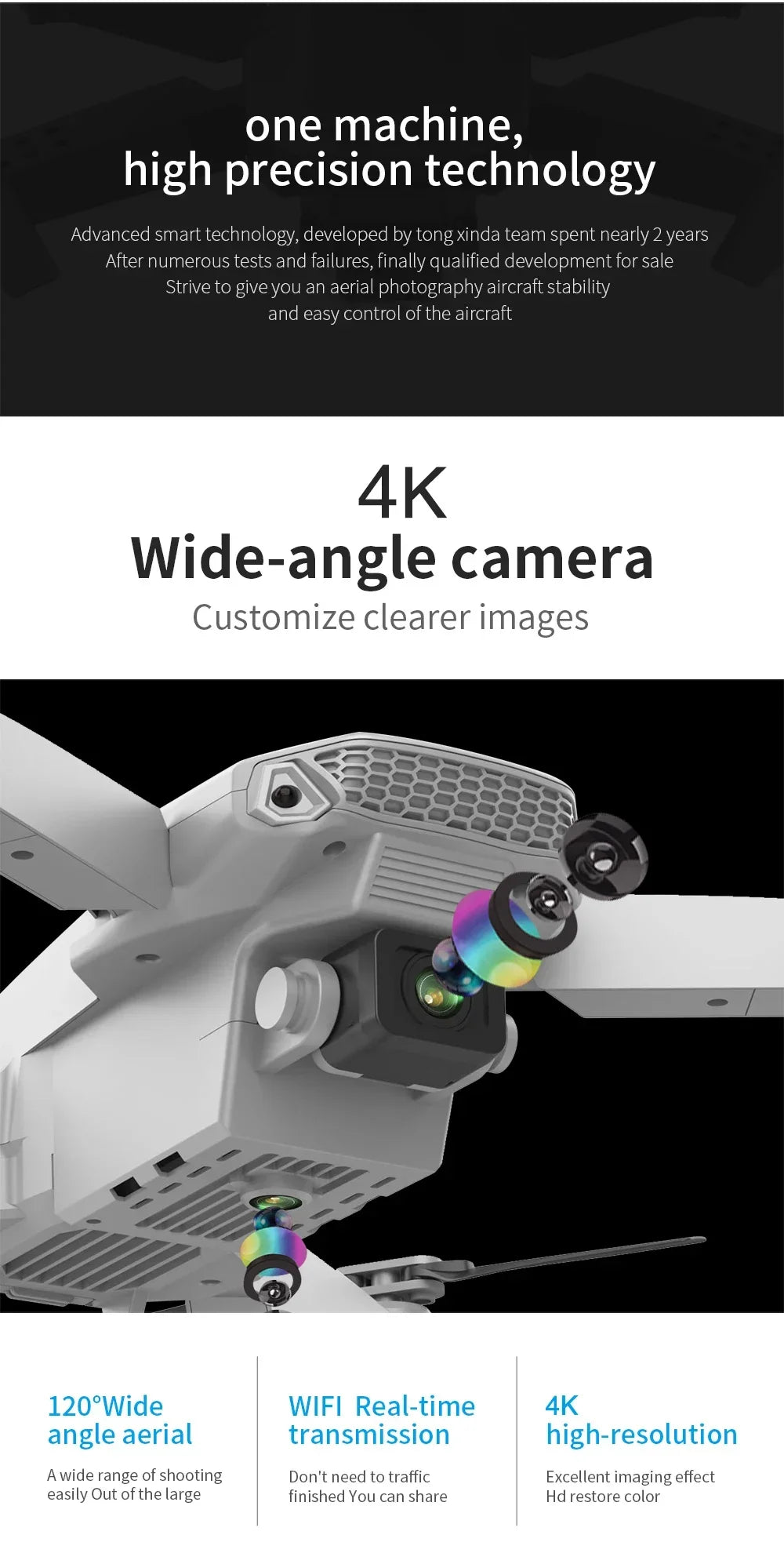 HD 4K Camera E88 Professional Wide Angle RC Drone Foldable Helicopter Aircraft with Altitude Hold