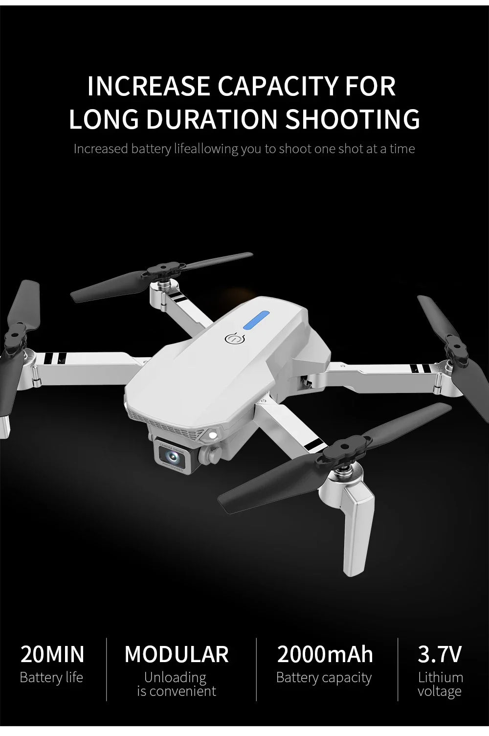 HD 4K Camera E88 Professional Wide Angle RC Drone Foldable Helicopter Aircraft with Altitude Hold